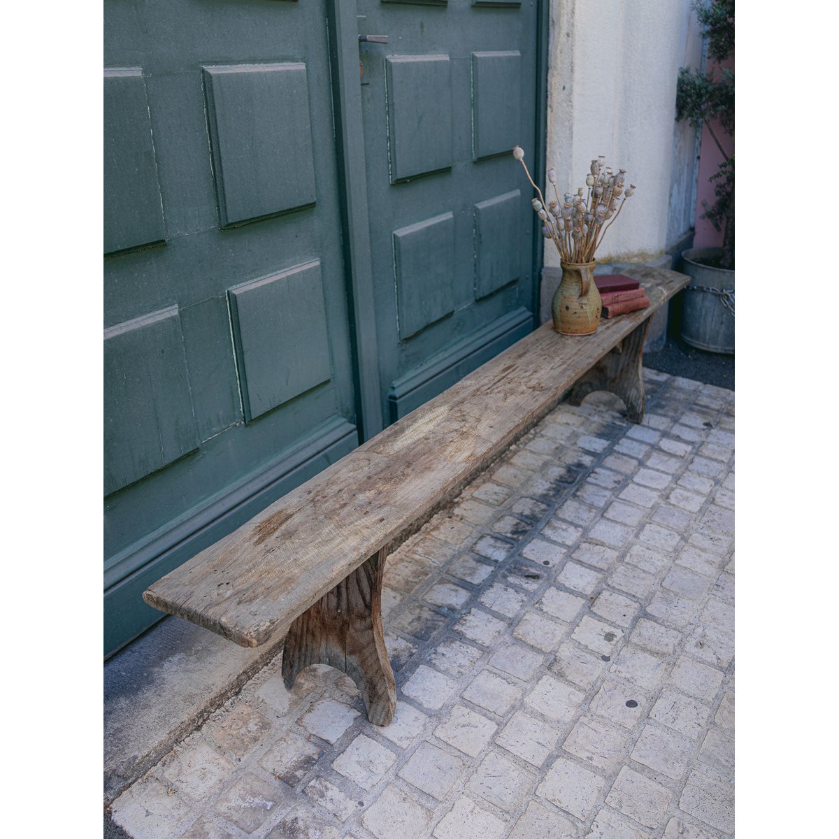 Grand banc de ferme Antoine N°506 - Bon état bois clair, DEBONGOUT