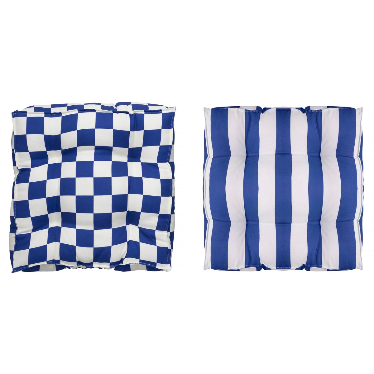 Set 2 Coussins MARSHALL bleu et blanc, REALLY NICE THINGS