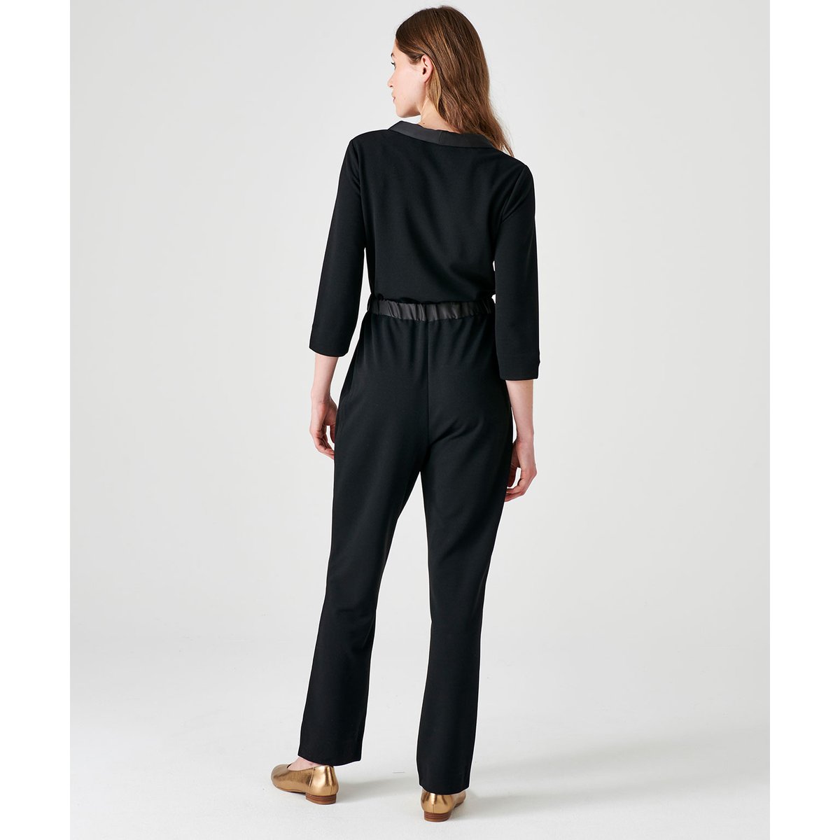 Combinaison pantalon détails satinés noir, DAMART