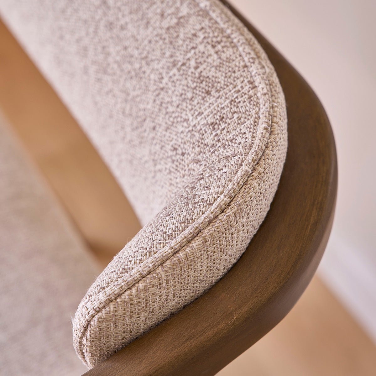 Lot de 2 chaises en bois massif et tissu texturé ÉLOI beige_chine, BERAH GETAH