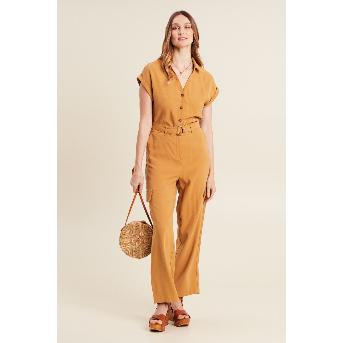 Combinaison pantalon fluide camel, BREAL