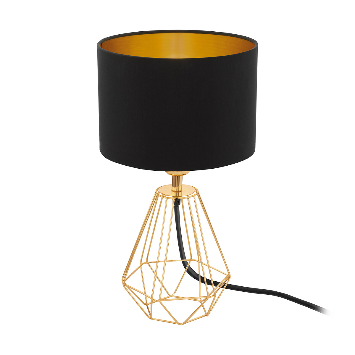 Candeeiro de mesa Carlton 2, EGLO preto/dourado, EGLO