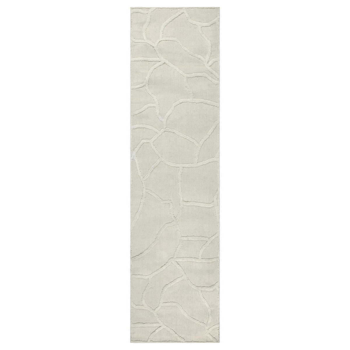Tapis couloir moderne à motifs organiques , Hamptons TWENTYSIX blanc crème, WECON HOME