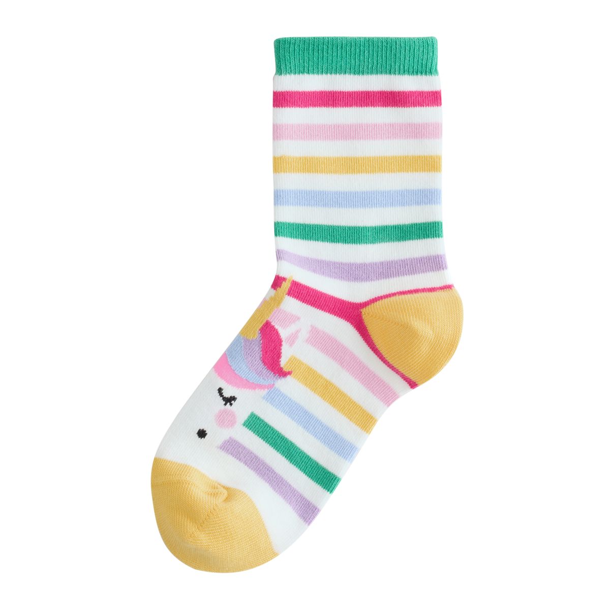 Socquettes coton licornes, 7 paires rose, vert et bleu marine, NEXT