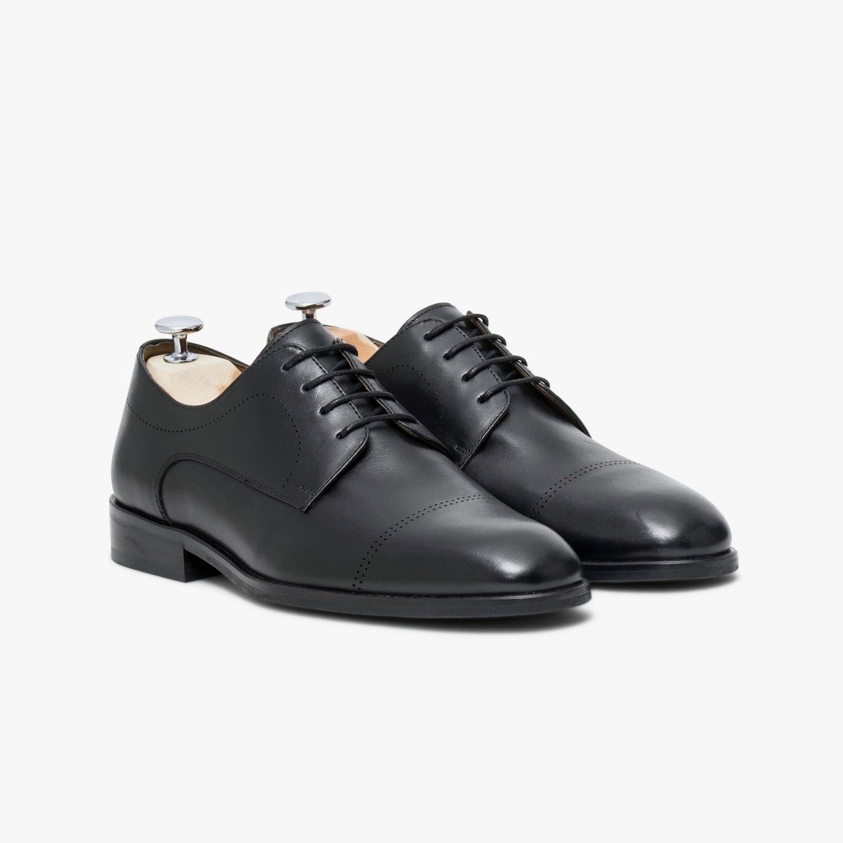 Derby en cuir LONDON noir, BOCAGE