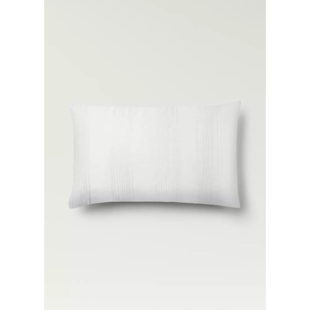 Deux taies d’oreiller coton satin 300 fils rayures 50x75 cm blanc, MANGO HOME