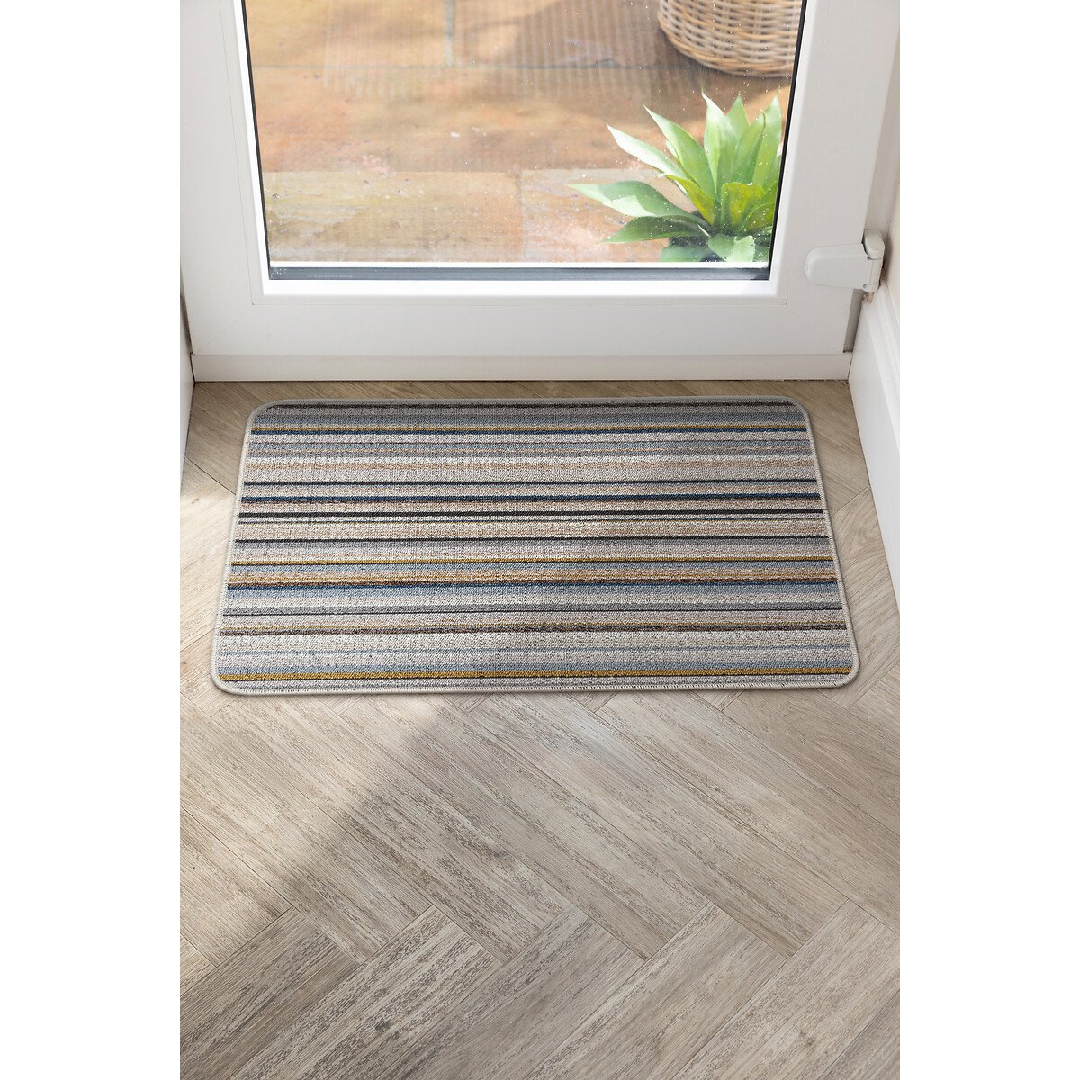 My Stain Resistant Candy Multi Natural Stripe Doormat natural, MY MAT