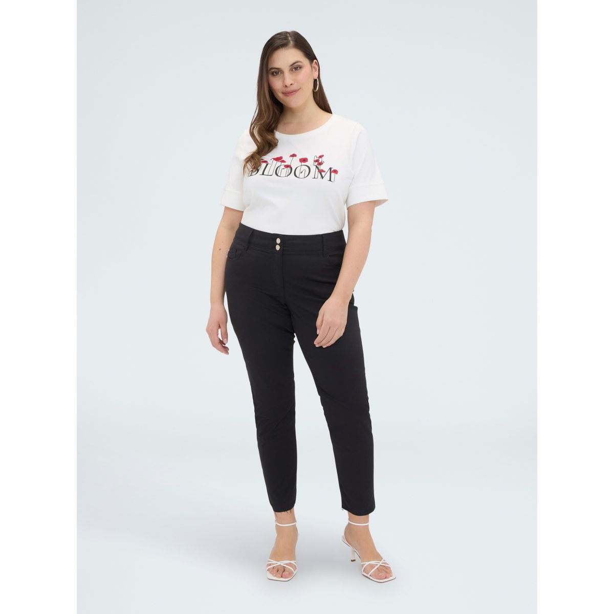 T-shirt avec inscription BLOOM blanc, FIORELLA RUBINO