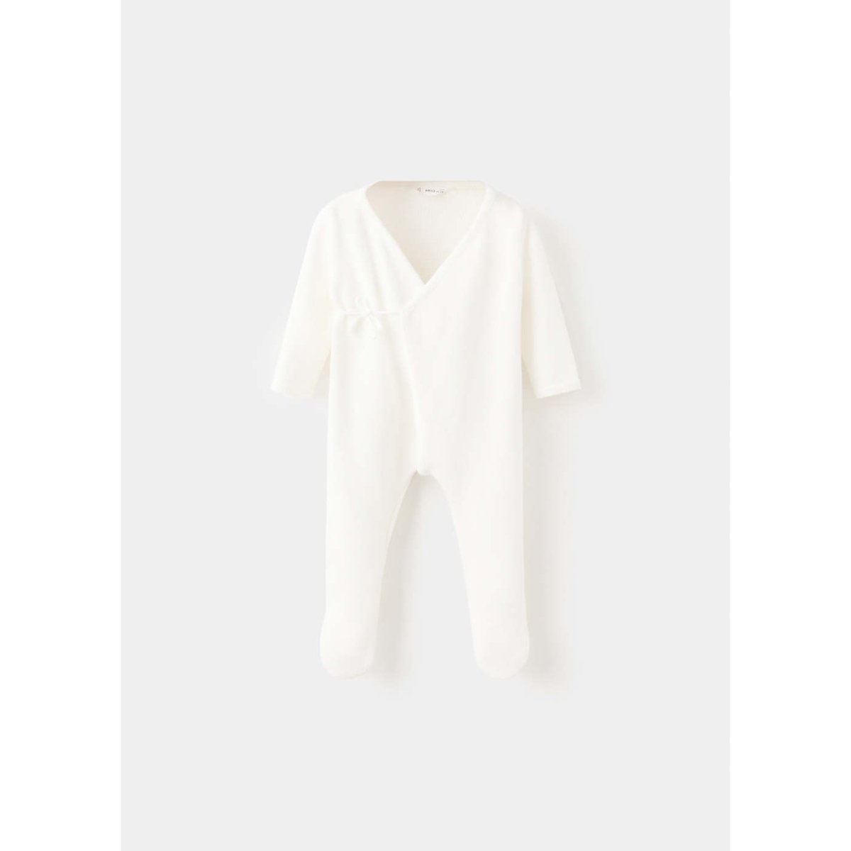 Combinaison cache-cœur blanc cassé, MANGO BABY
