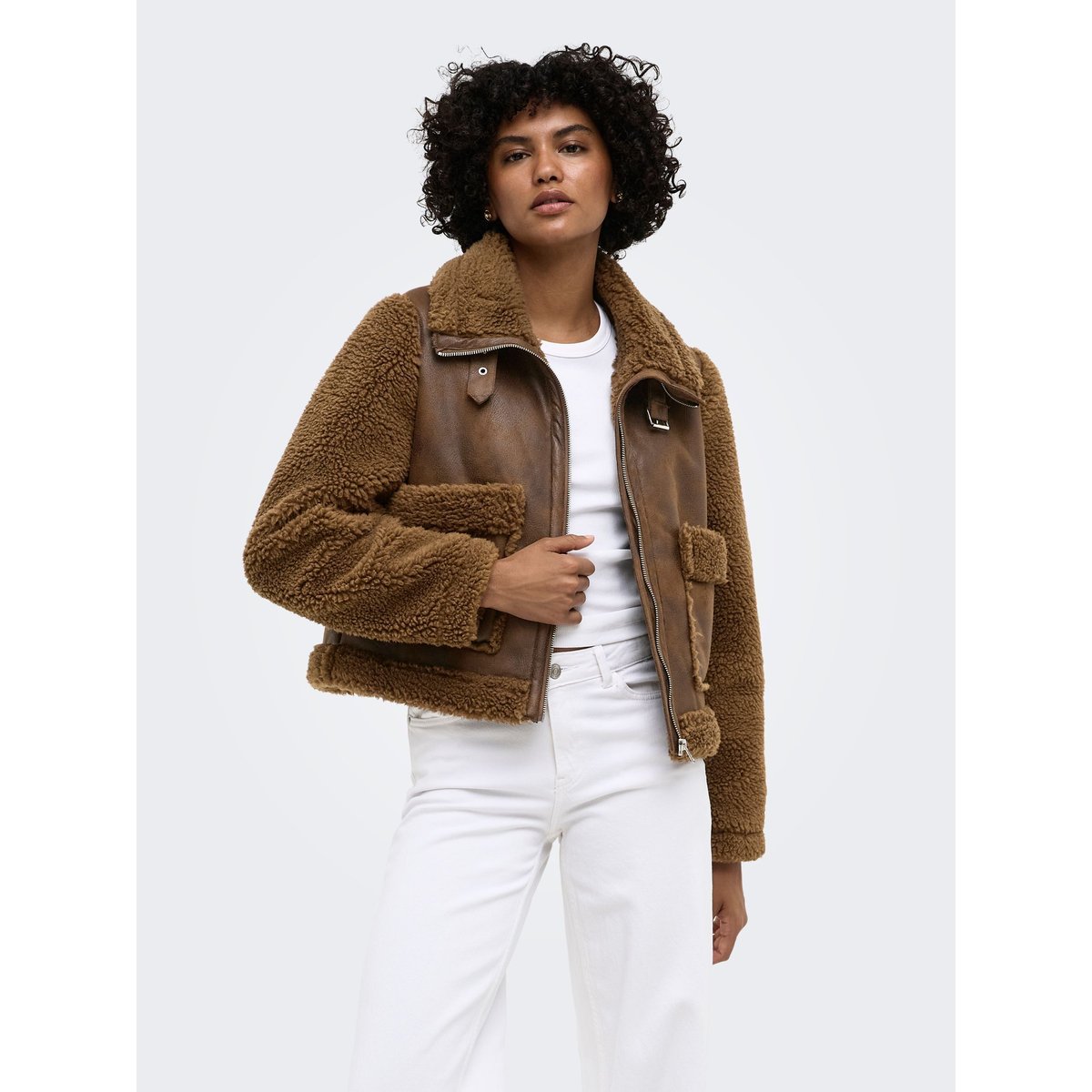 Veste En Cuir woodsmoke, ONLY
