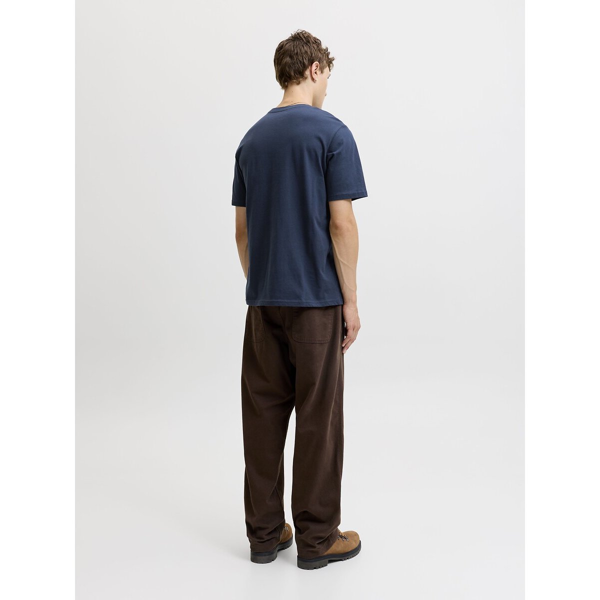 T-shirt manches courtes, col rond, Rush bleu marine, JACK & JONES