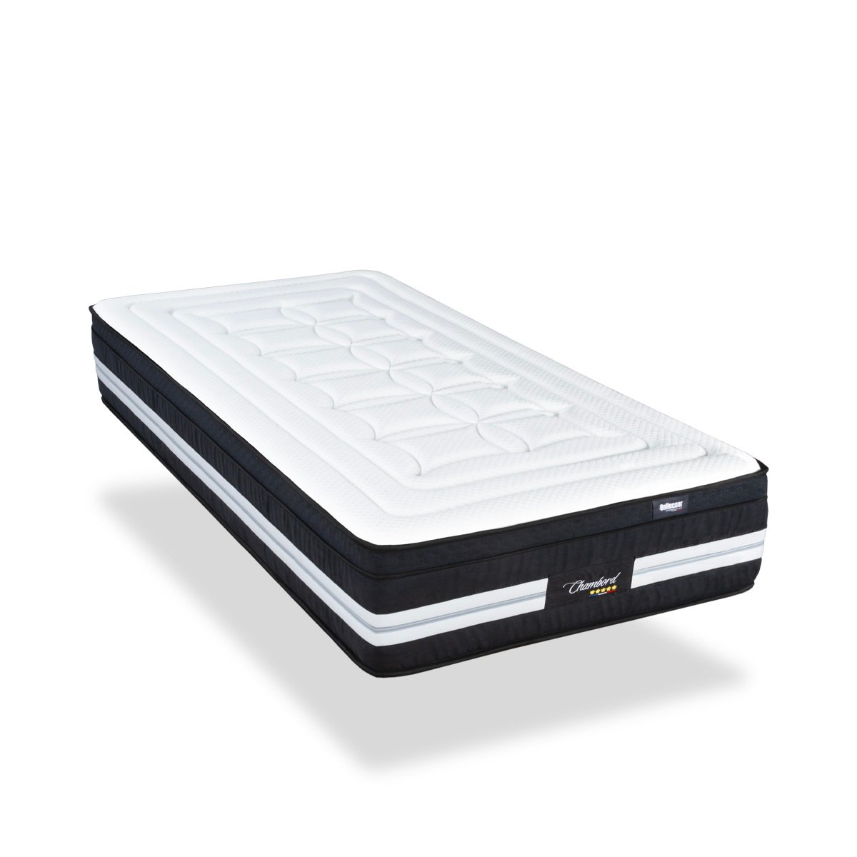 Matelas Hybride 32 cm CHAMBORD - 180x200 cm blanc, BELLECOUR
