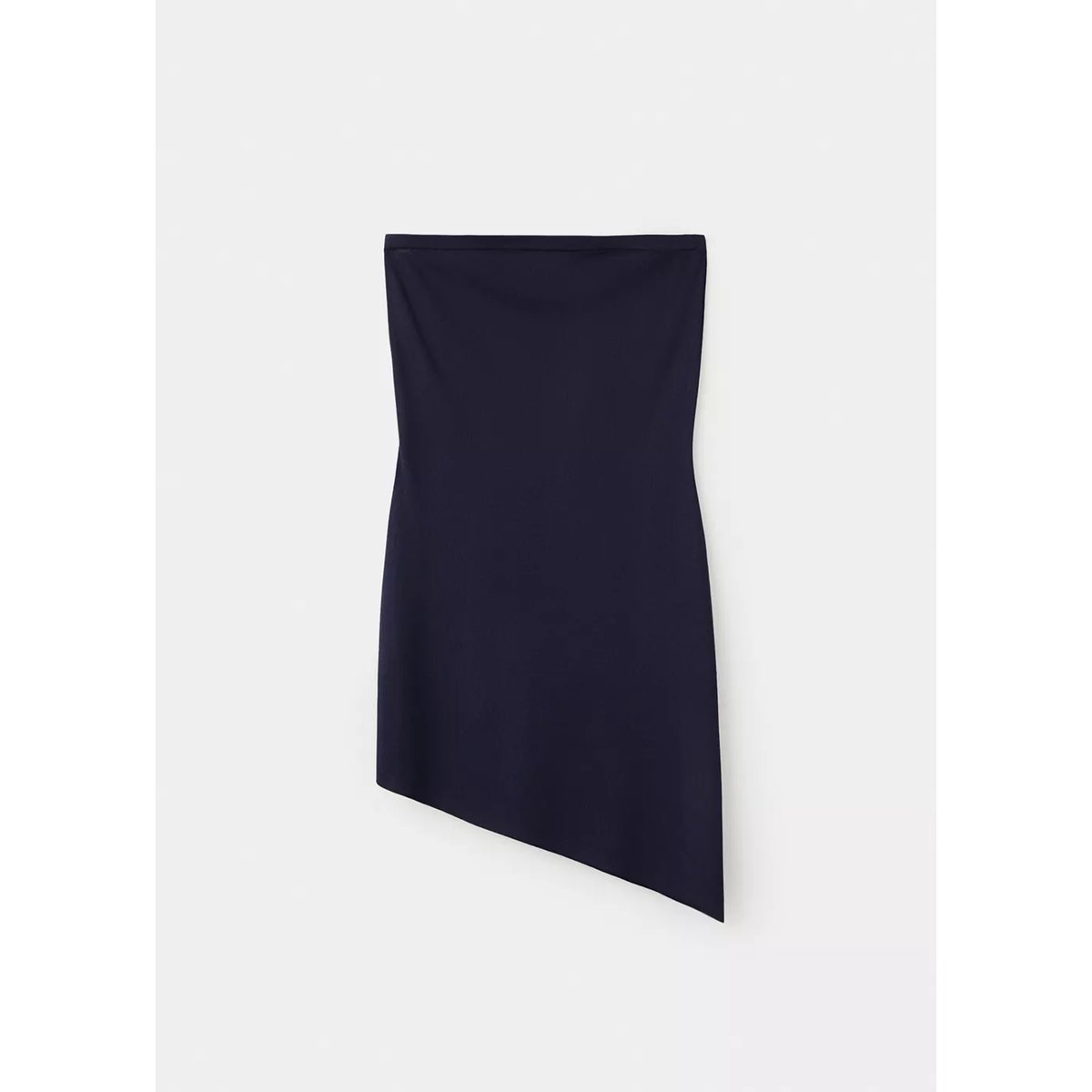 Haut asymétrique maille fine bleu marine, MANGO