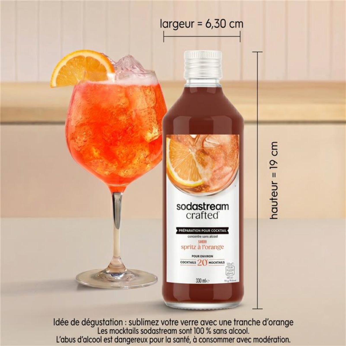 Concentré mixer saveur Spritz sans alcool 330mL couleur unique, SODASTREAM