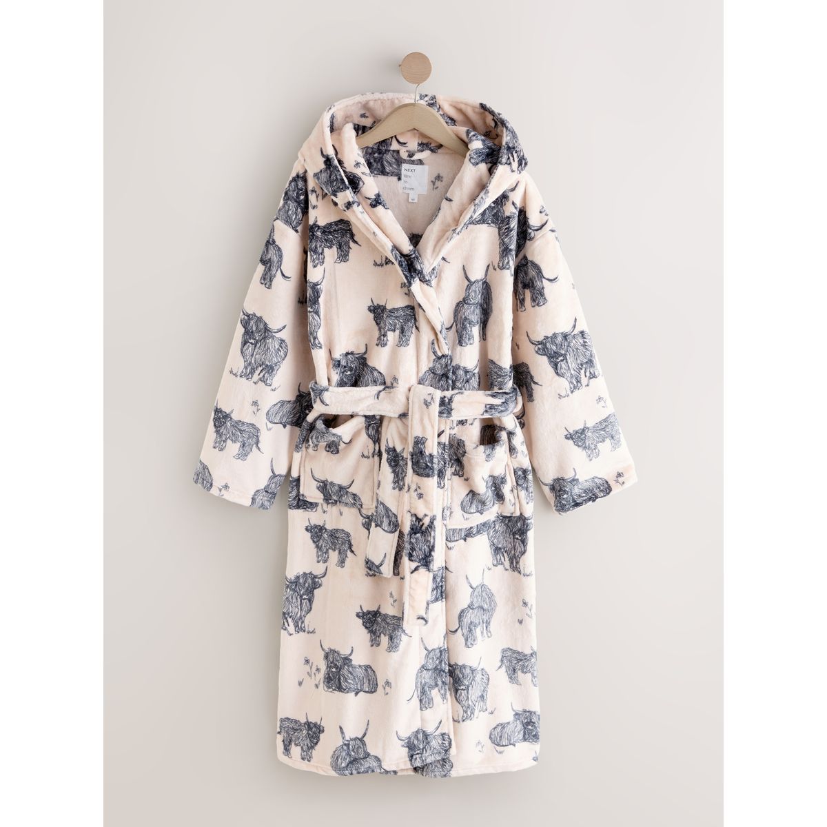 Peignoir ultra-doux crème hamish la vache des highlands, NEXT