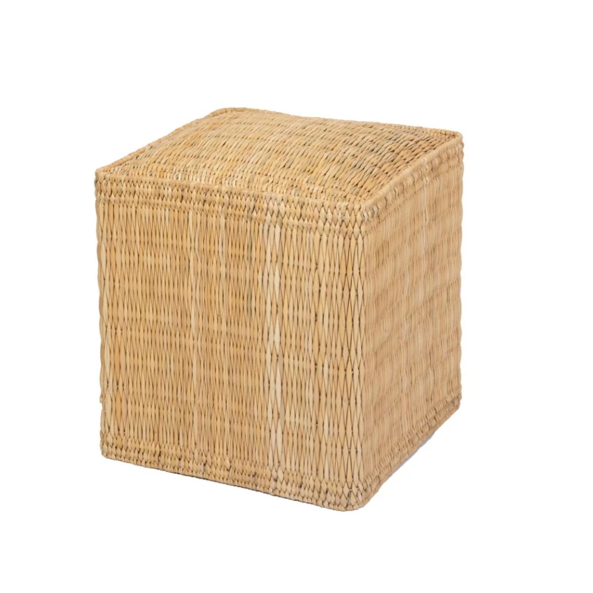 Pouf carré en jonc NOE naturel, HYDILE