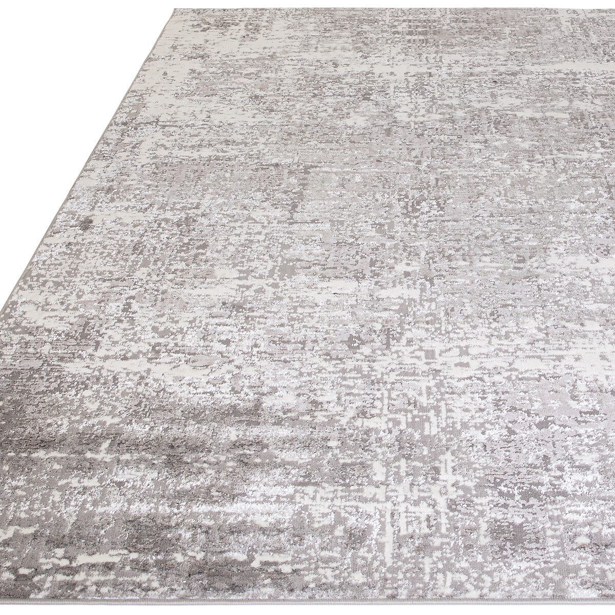 Faded Metallic Abstract Rug silver-coloured, SO'HOME