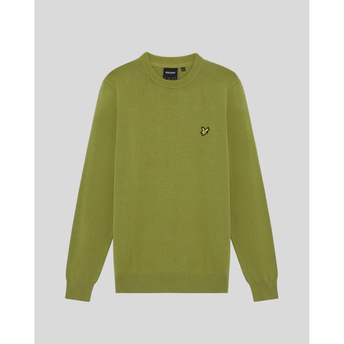 Pull en coton col rond vert arbuste, LYLE & SCOTT