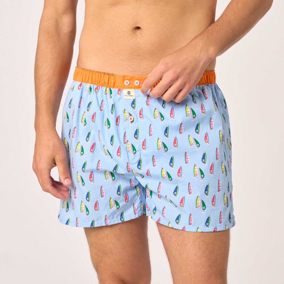 Caleçon en coton biologique FANTAISIE bleu, BILLYBELT