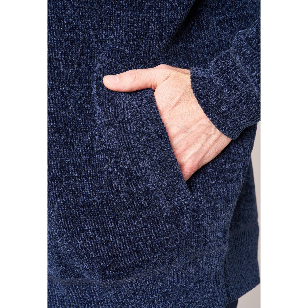 Gilet zippé homme en maille ultra douce MONDEUS navy, DEELUXE