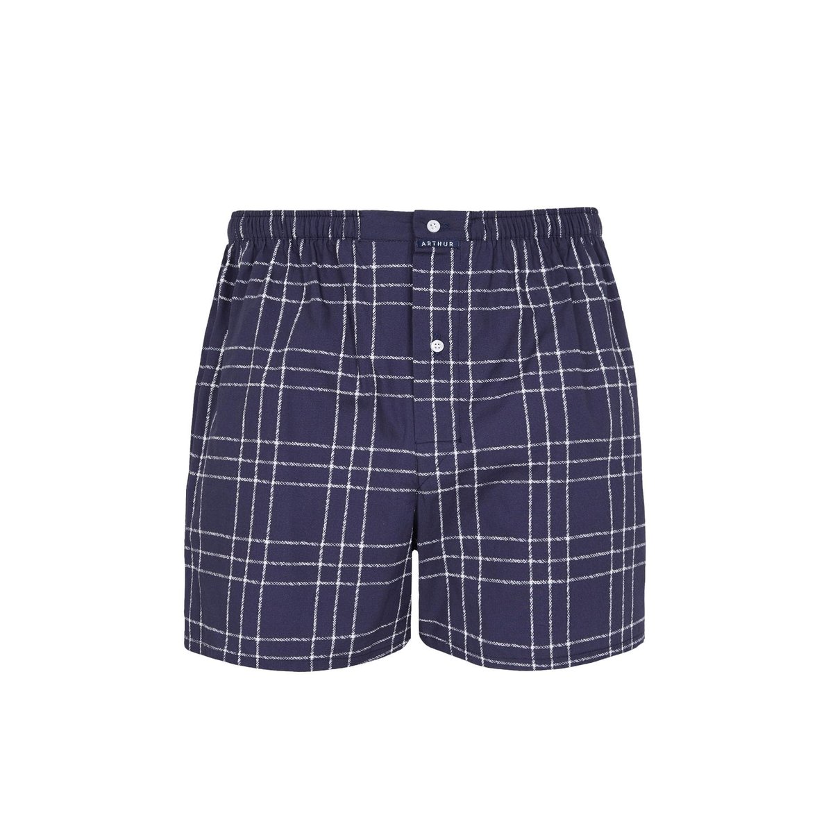 Caleçon classique en coton, imprimé Lewis marine, ARTHUR
