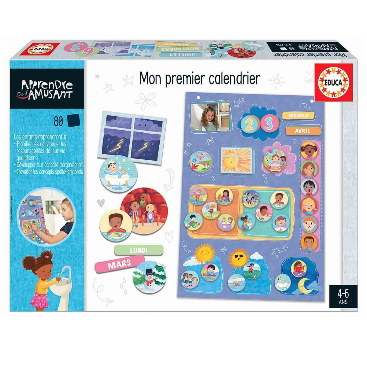 Apprendre C'est Amusant : Mon Premier Calendrier couleur unique, EDUCA