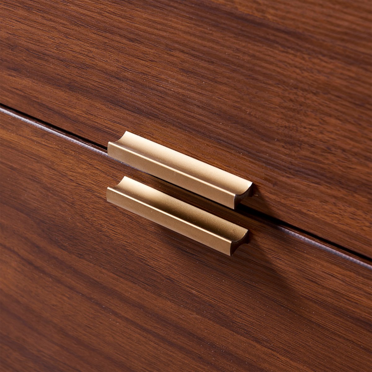 Grand buffet bas en bois effet marbre pour salon, Brun, ASHTON couleur unique, TEAMSON HOME