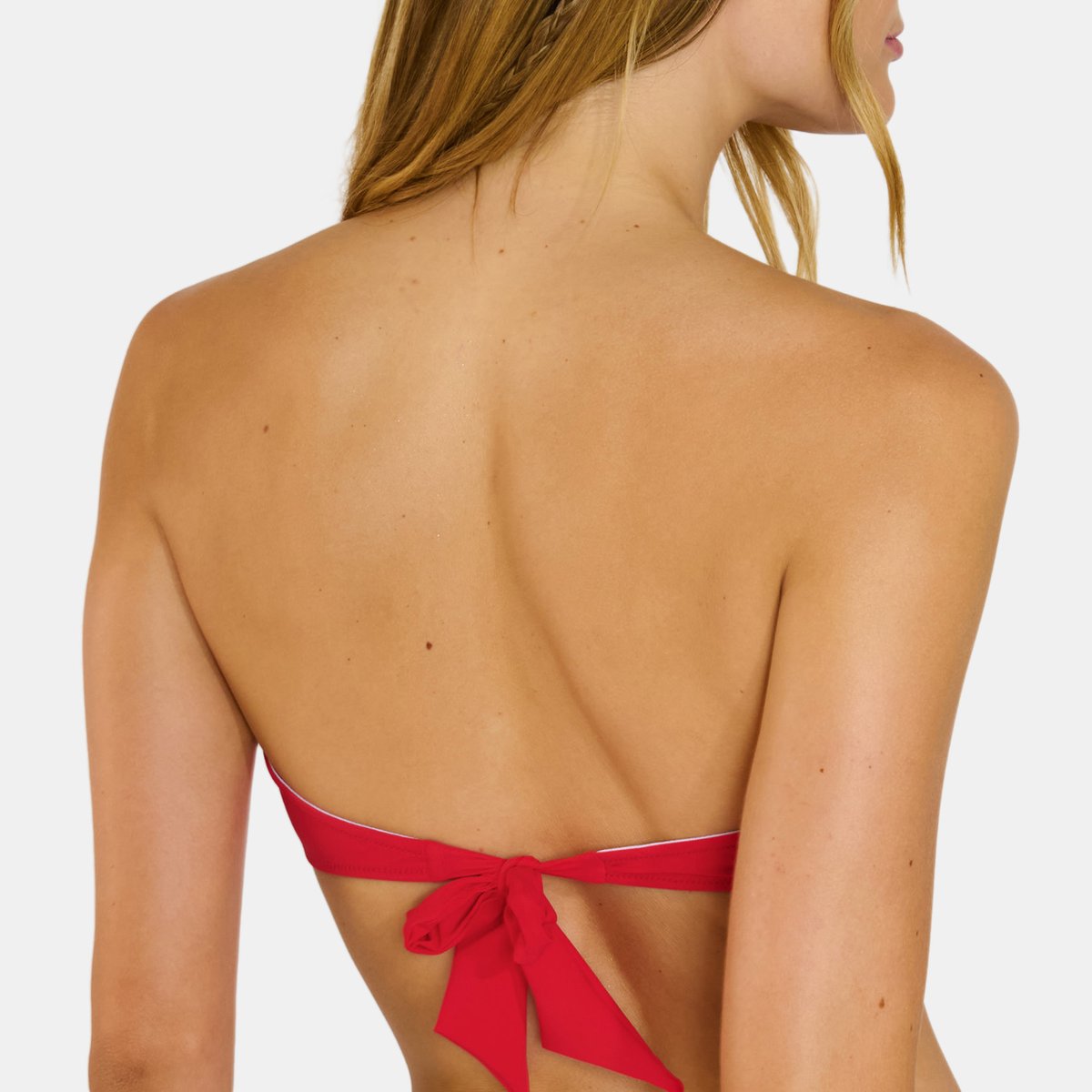 Haut de maillot bandeau Zino - SPRING rouge, BANANA MOON