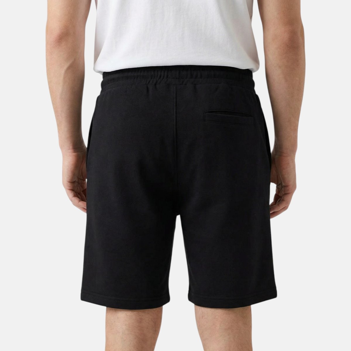 Bermuda molletonné coupe droite, taille à cordon LOUNGE noir, ELLESSE