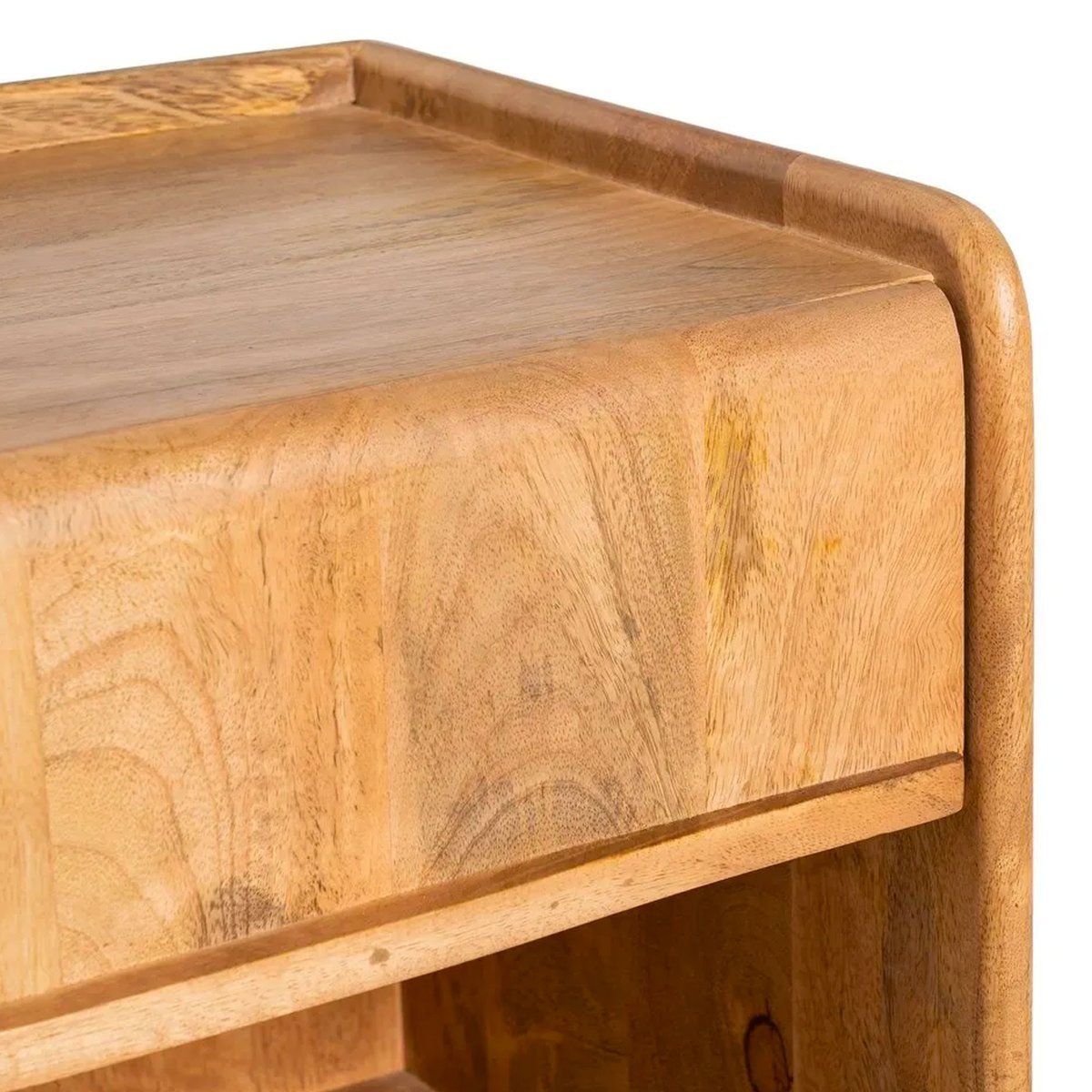Table de chevet bois massif manguier 1 tiroir 45x35x50cm bois, WADIGA