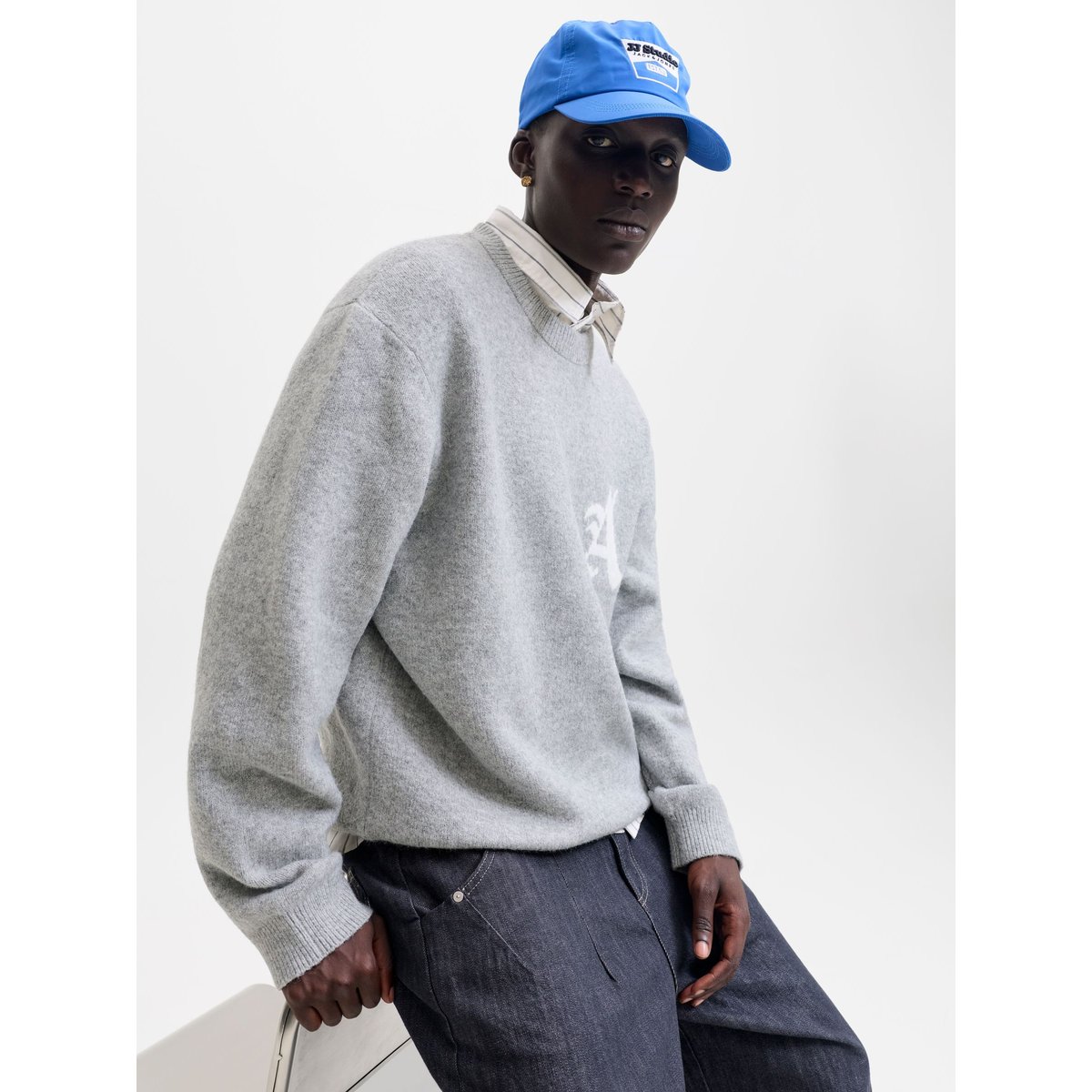 Pull En Maille grise - light grey melange, JACK & JONES