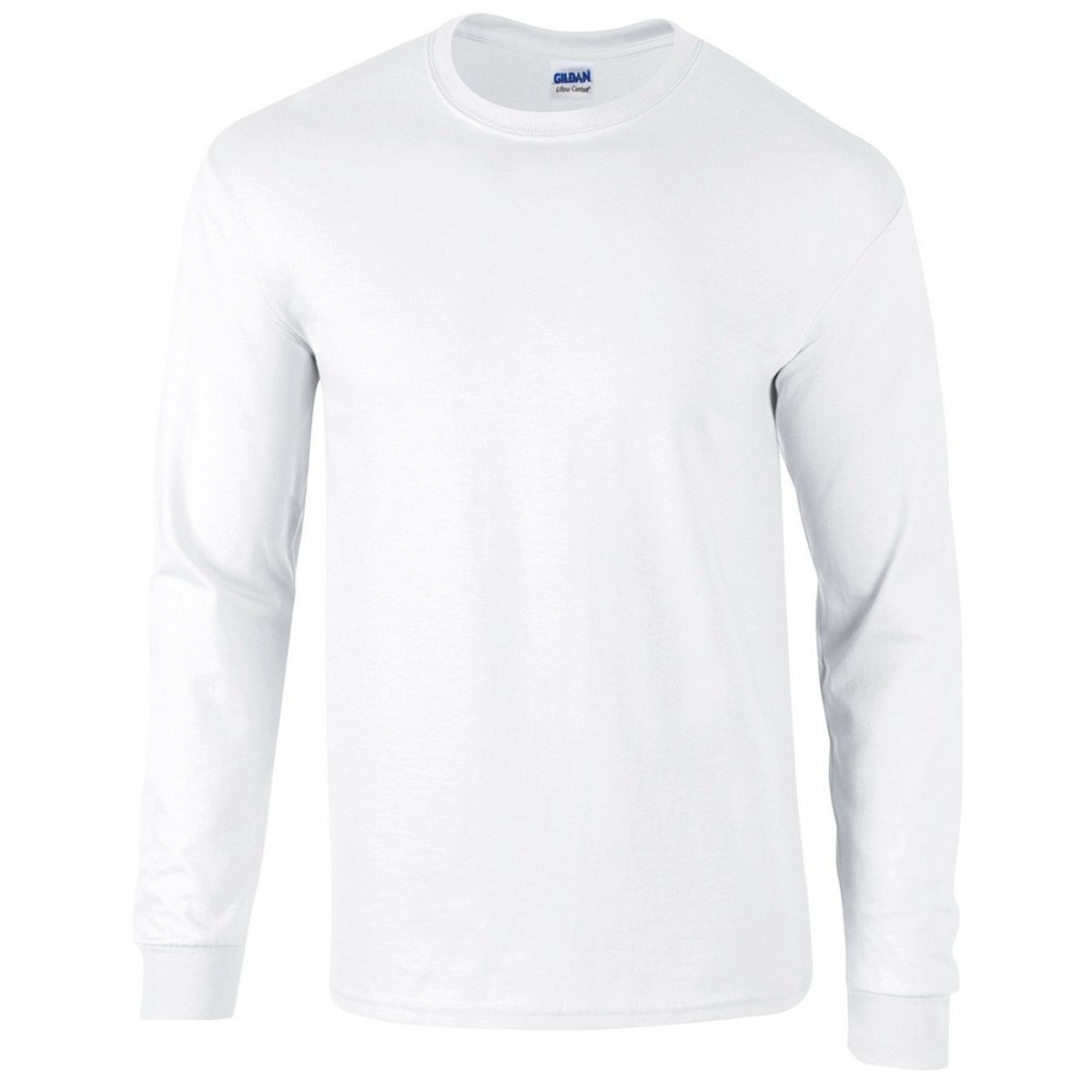 T-shirt manches longues en coton ULTRA COTTON blanc, GILDAN