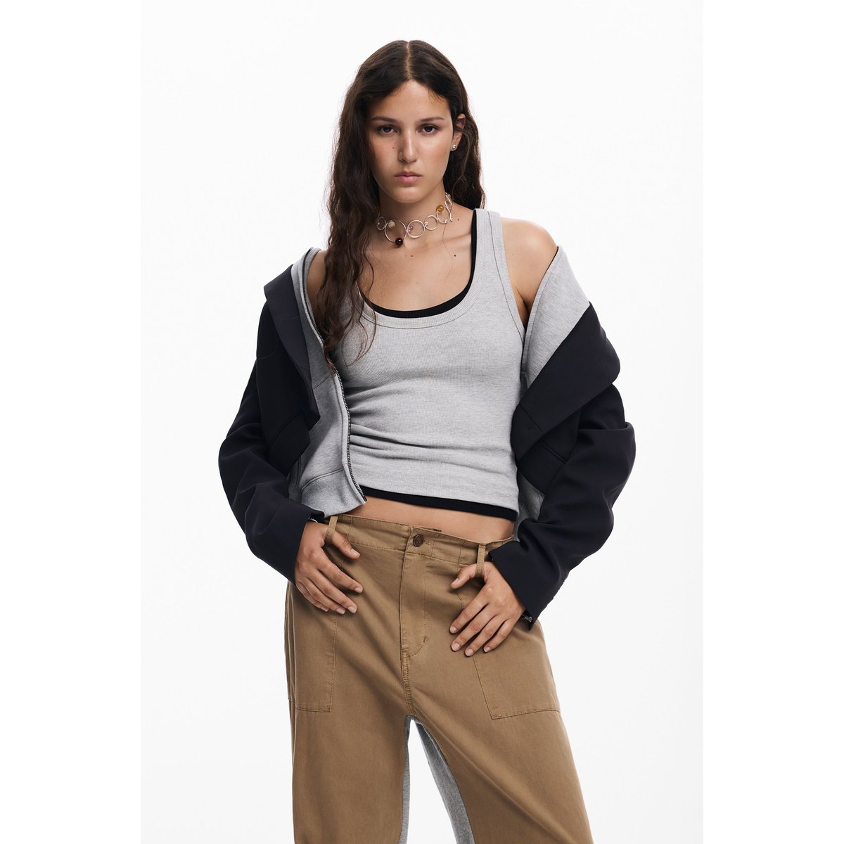 Pantalon hybride jogger marron, DESIGUAL
