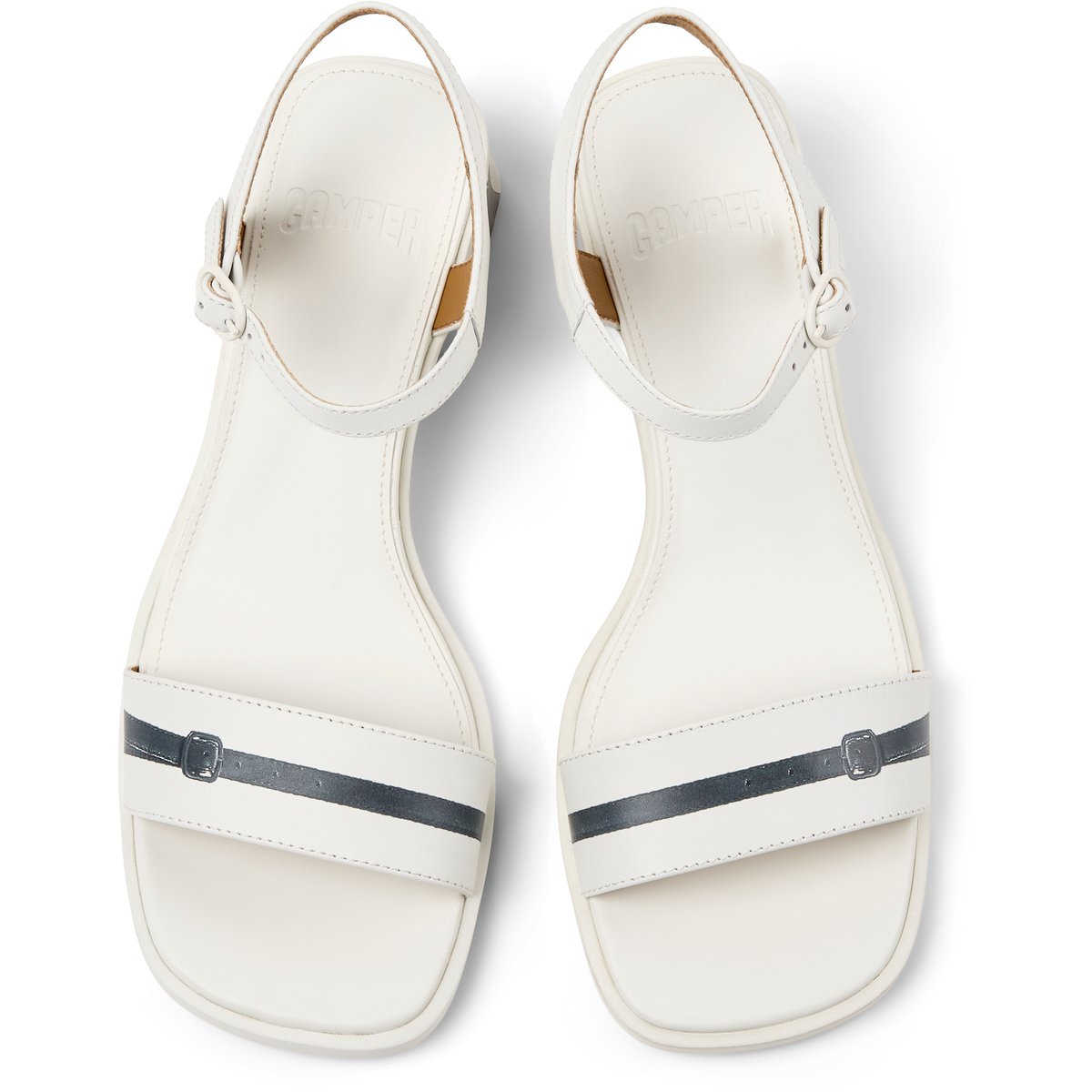 Sandales Cuir daim KORA SANDAL blanc naturel, CAMPER