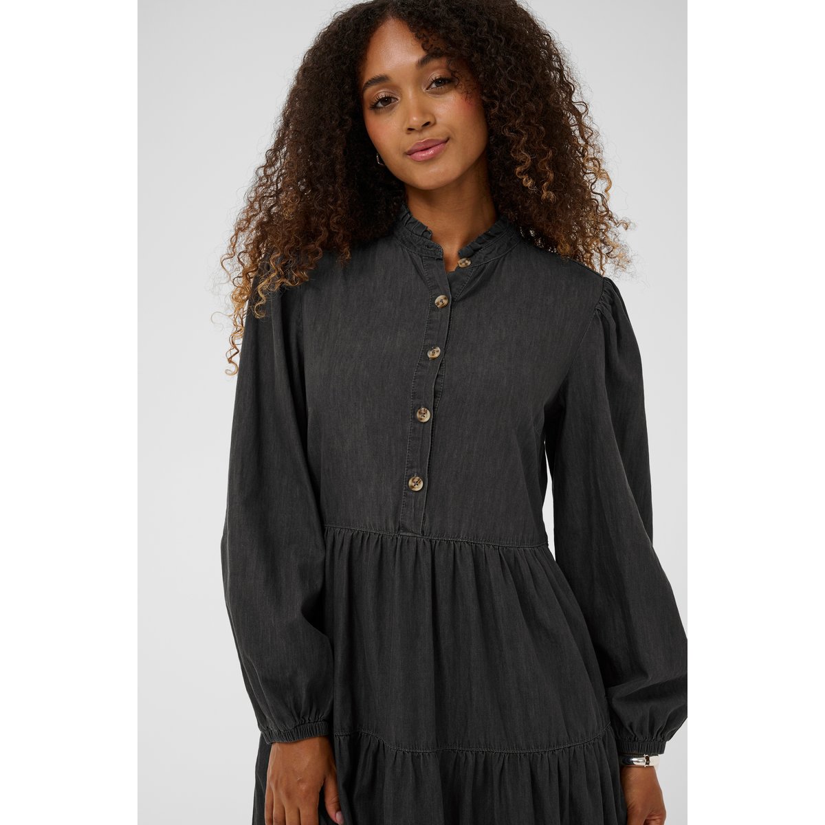 Robe gris light grey denim, CREAM