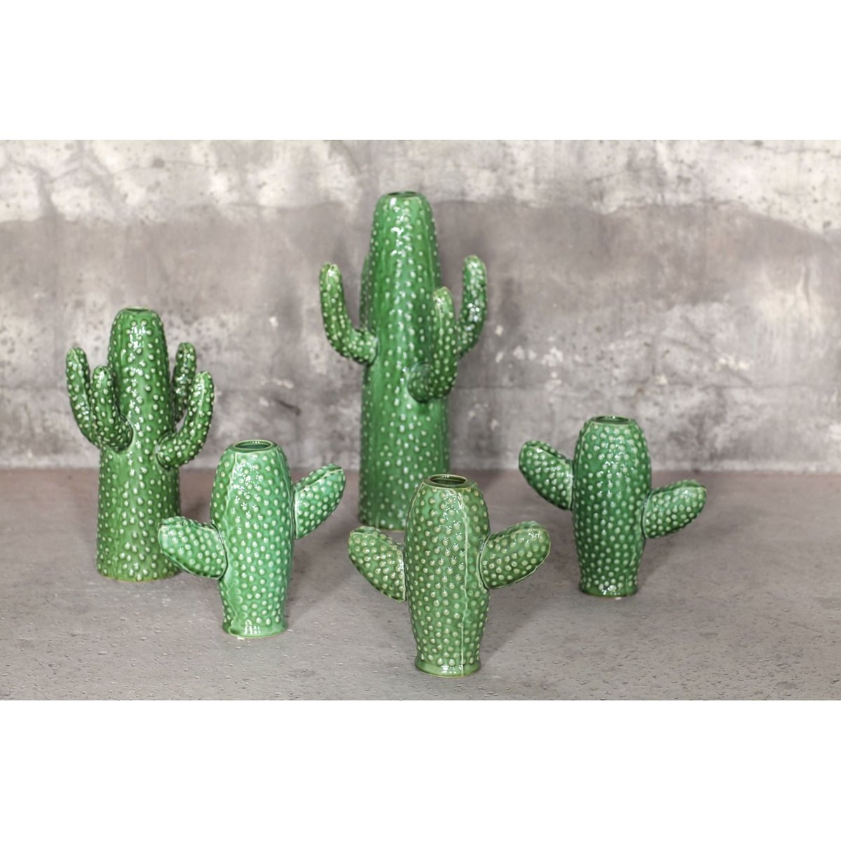 Vase Cactus Large Porcelaine Verte H 39 cm vert, SERAX