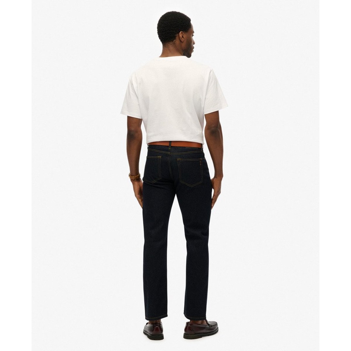 Jean The Merchant Store Coupe Droite crème multicolore, SUPERDRY