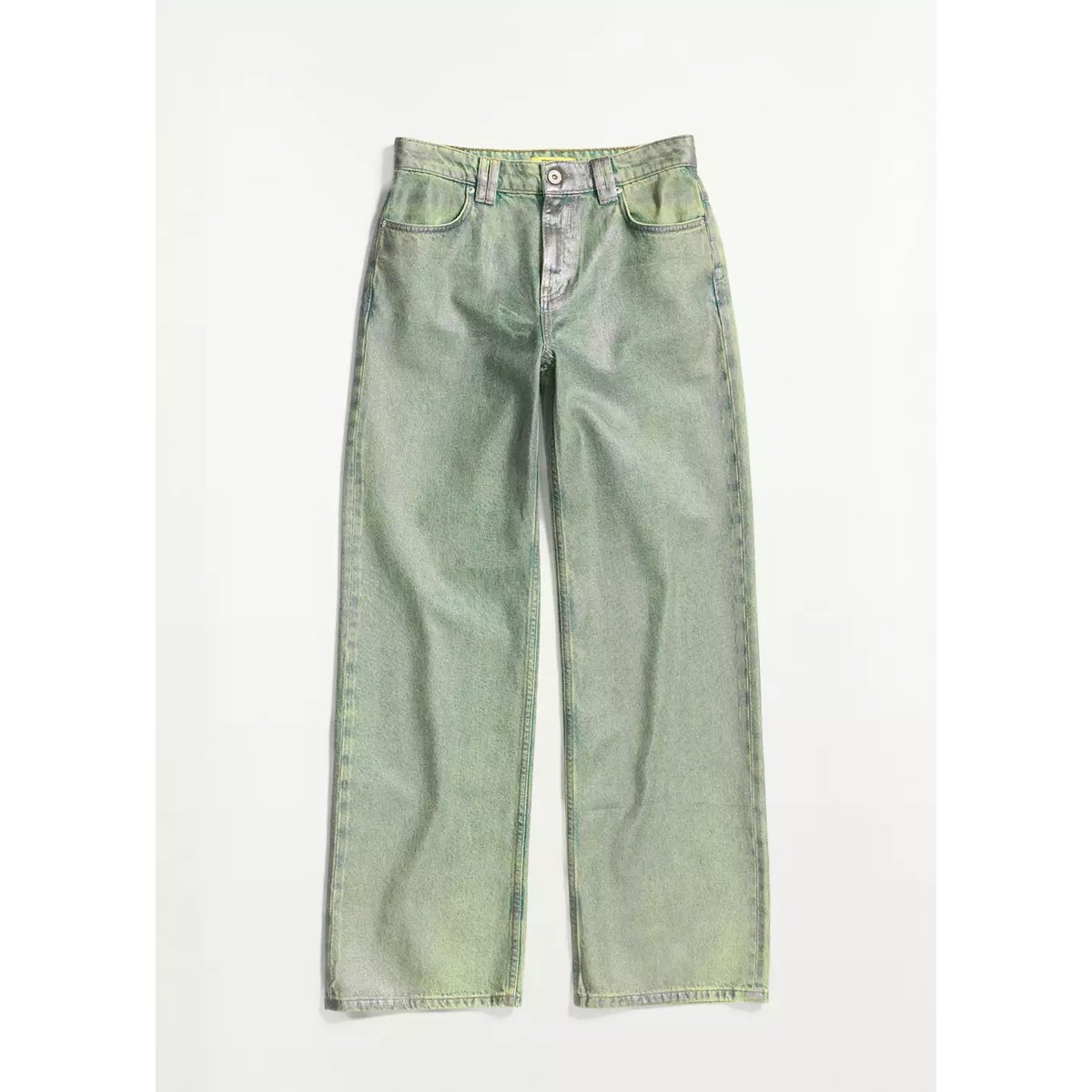 Jean droit foil vert, MANGO