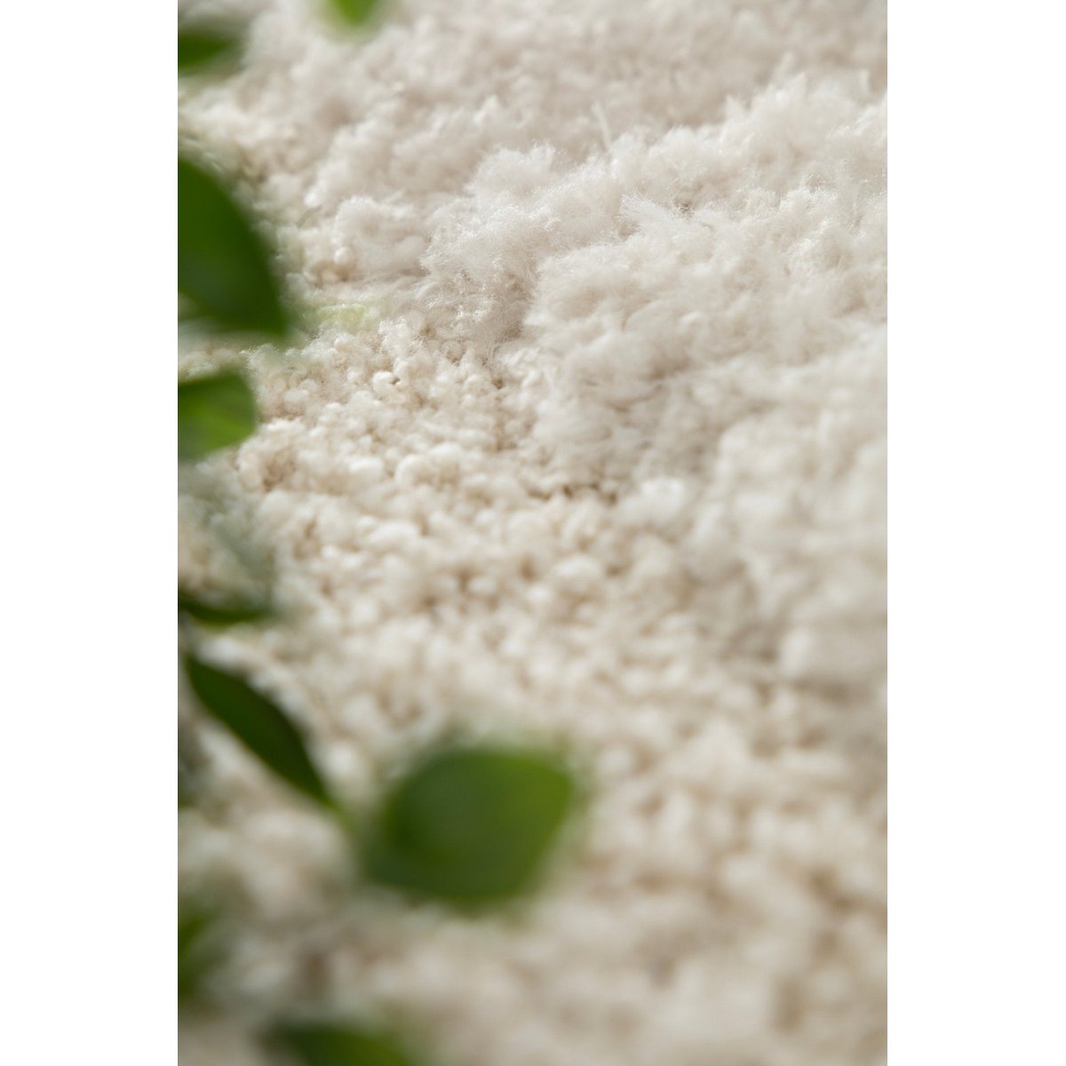 Tapis shaggy épais en polyester recyclé avec relief ARCADIA beige sable, AFK LIVING