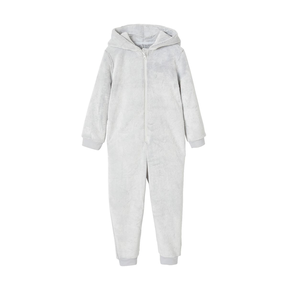 Surpyjama koala en velours enfant gris clair chiné, VERTBAUDET