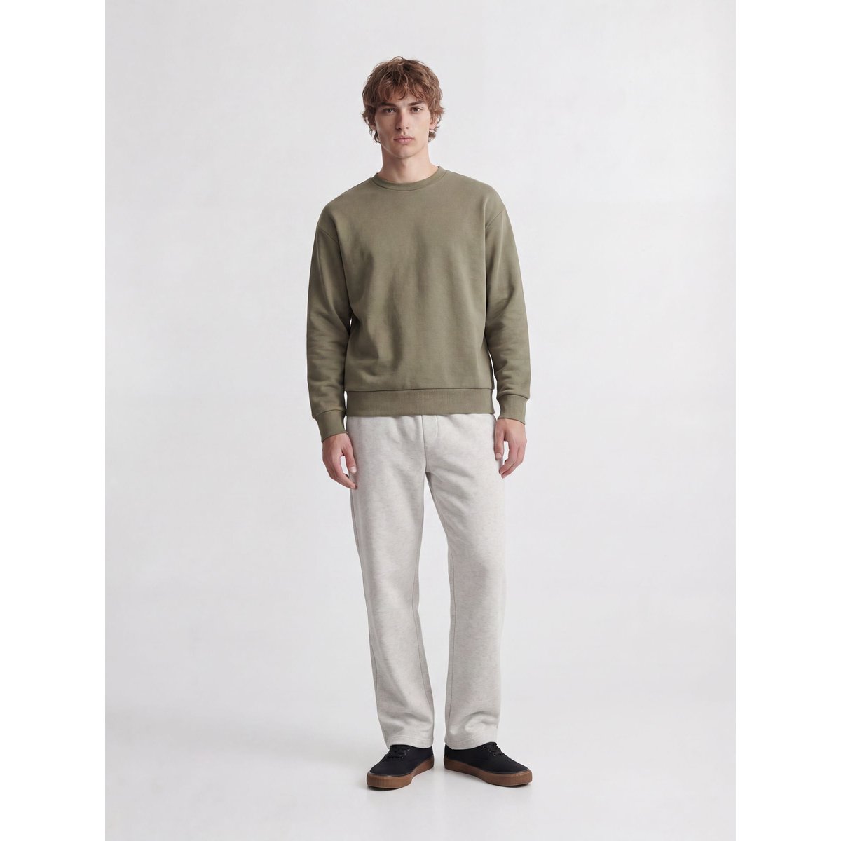 Pantalon white melange, JACK & JONES