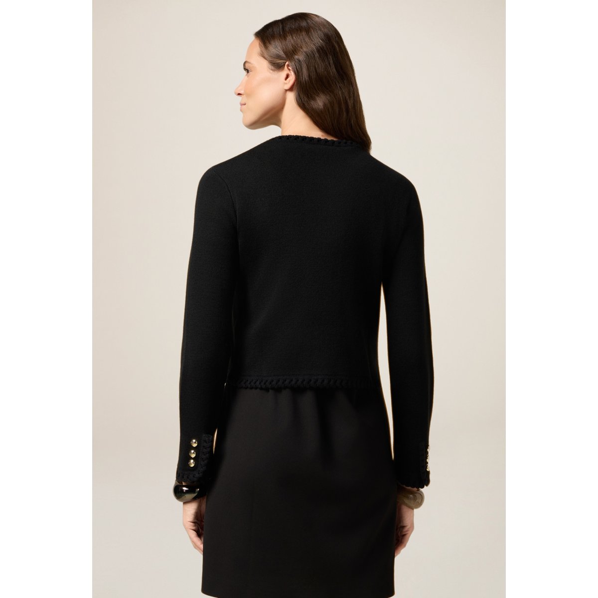 Veste avec bordures travaillées noir, OLTRE