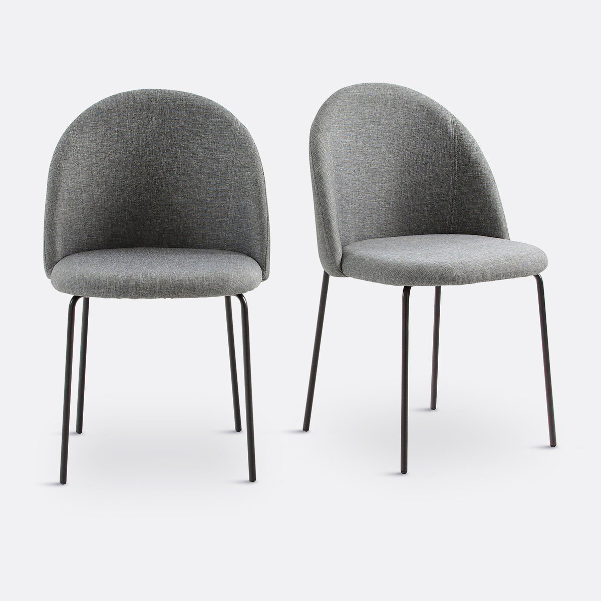Confezione da 2 sedie NORDIE grigio, LA REDOUTE INTERIEURS