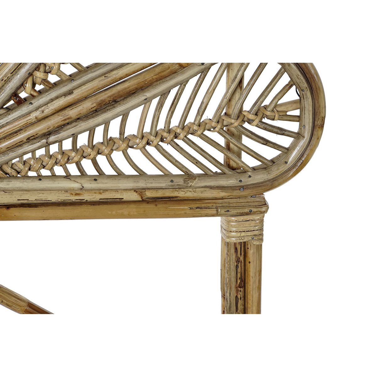 Tête de lit demi-lune rotin - 90x4x128cm bois, WADIGA