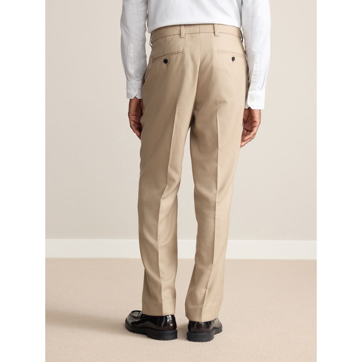 Pantalon en laine à tour de taille motionflex Signature naturel, NEXT