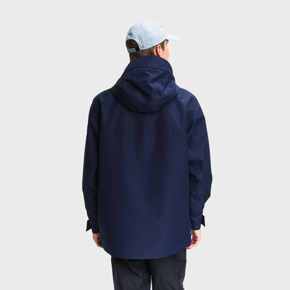 Parka imperméable à capuche amovible GORE-TEX bleu marine, AIGLE