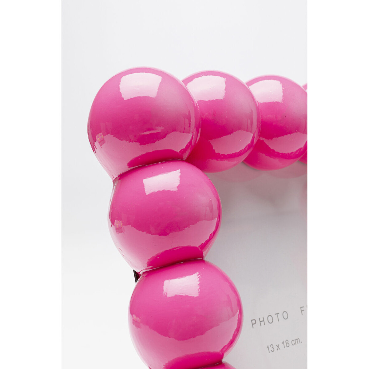 Cadre photo Bubble fuchsia 13x18cm bois de rose, KARE DESIGN