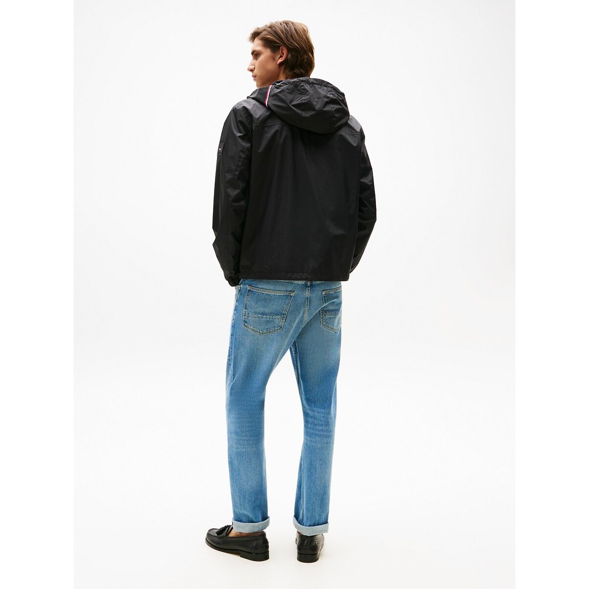 Giubbotto con cappuccio nero , TOMMY HILFIGER