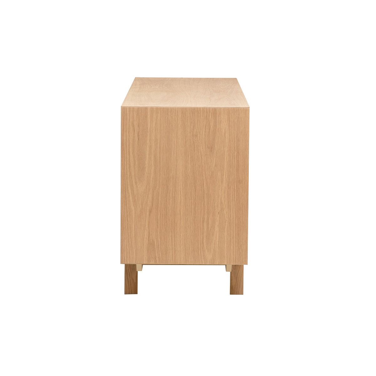 Buffet scandinave en bois clair 2 portes L120 cm SID couleur unique, MILIBOO