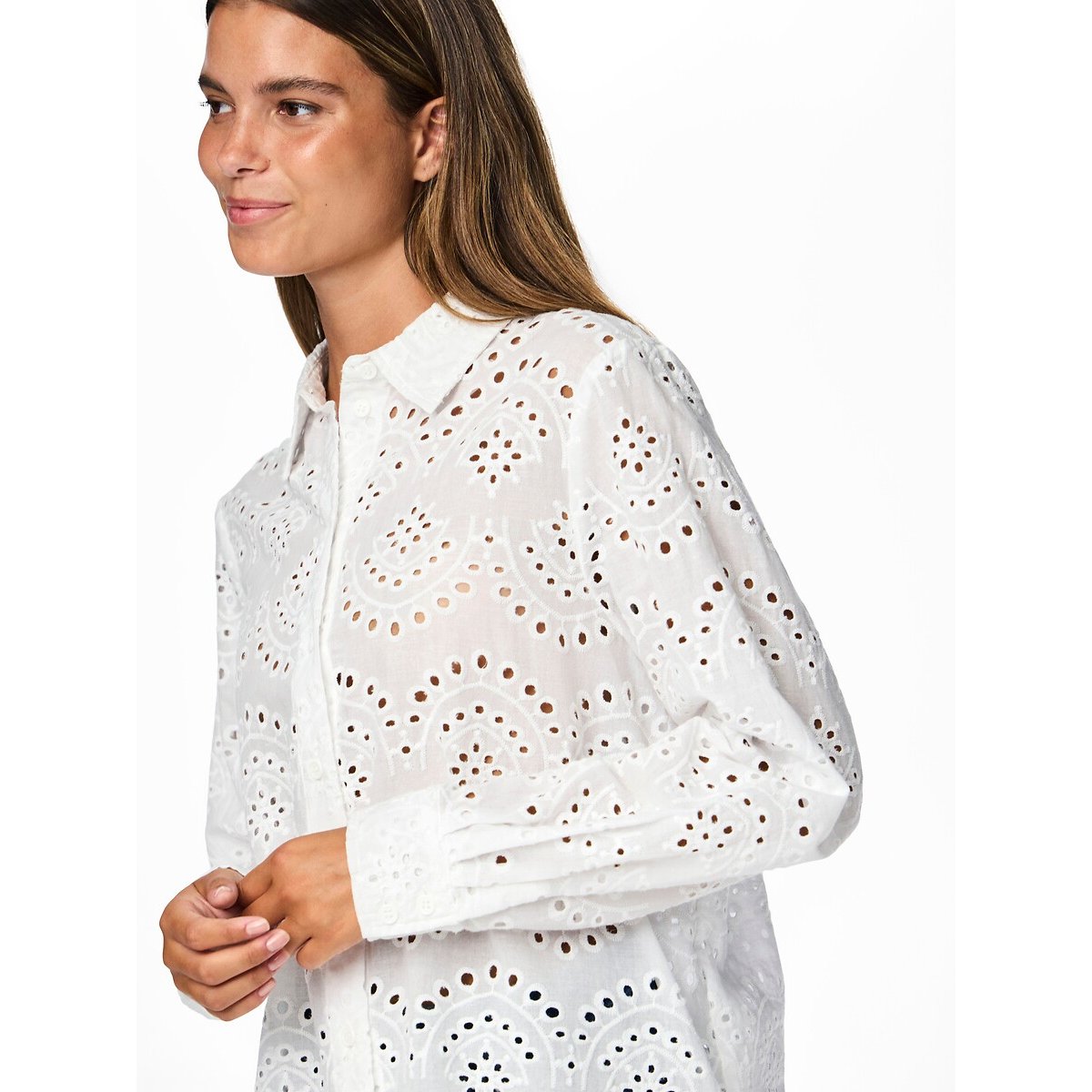 Chemisier broderie ajourée blanc, PIECES